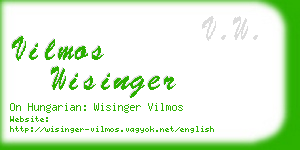 vilmos wisinger business card